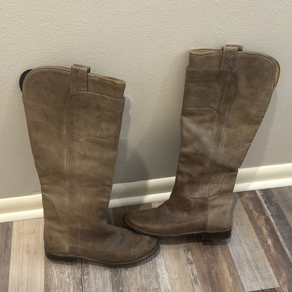 Frye Brown Leather Tall Boots